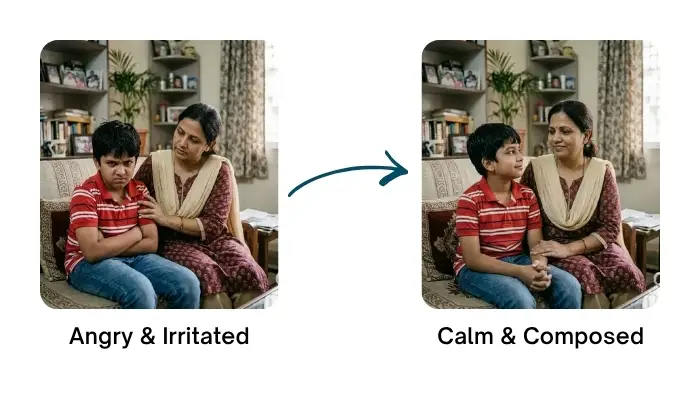 Angry to Calm Transformation